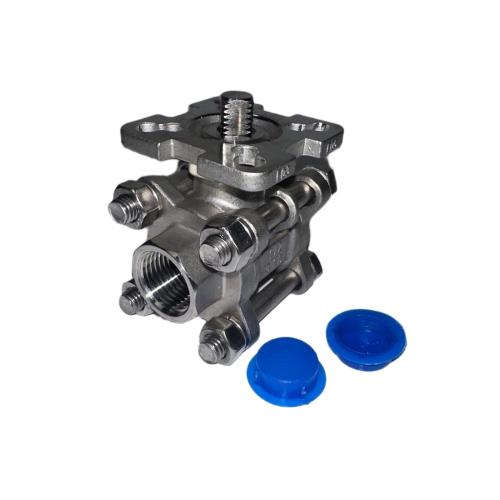 Muffen‑Kugelhahn 3‑teilig – Edelstahl – V‑Port – Keramikdichtung – 1/2Zoll