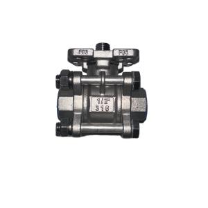 Muffen‑Kugelhahn 3‑teilig – Edelstahl – V‑Port – Keramikdichtung – 1/2Zoll