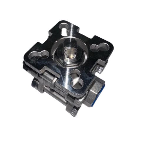 Muffen‑Kugelhahn 3‑teilig – Edelstahl – V‑Port – Keramikdichtung – 1/2Zoll