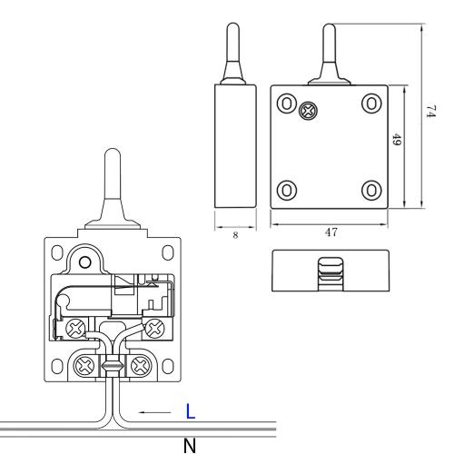 Truhenschalter Schrankschalter 2A 250V Türschalter Türkontaktschalter Schnappschalter Einschalter Schrank Schalter Taster Kontaktschalter für Möbeltür Möbelschalter