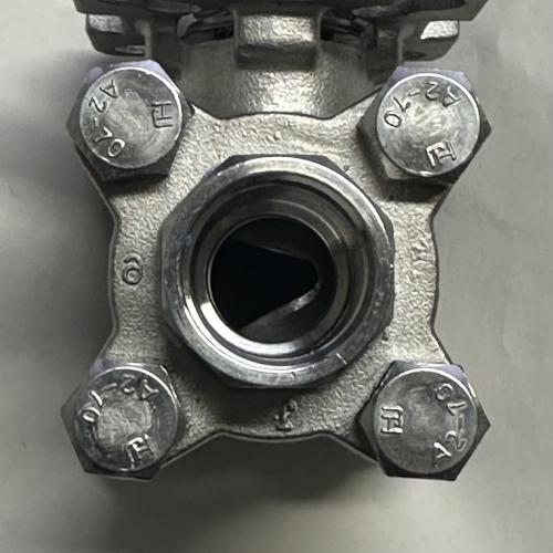 Muffen‑Kugelhahn 3‑teilig – Edelstahl – V‑Port – Keramikdichtung – 1/2Zoll